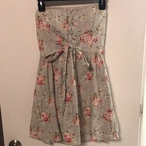 Floral Strapless Dress